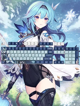 Genshin Impact Eula Taste Tastatură Accesoriu Decorativ de Acoperire 126Keys Cherry Inaltime Pbt Cinci Fețe Sublimare Anime Keycap