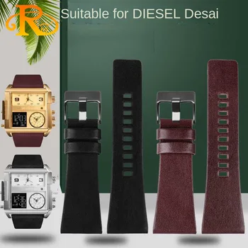 Genuine Calf Ascunde Piele Watchbands Pentru Diesel DZ4344 4323 1657 Curea de Ceas Bărbați Încheietura mîinii Ceas cu Benzi de 26MM 27MM 28MM, 30MM 32MM