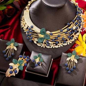 GODKI Faimosul Brand de Lux din Africa/India Seturi de Bijuterii Pentru Femei Petrecerea de Nunta Zircon Cristal Dubai Set de Bijuterii de Mireasă Cadou