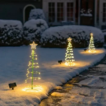 Gradina LED Masă Lampă Solară Pom de Crăciun de Lumină în aer liber, Grădină Sta Șir Saterproof IP65 Stele Felinar Decorativ Lumina