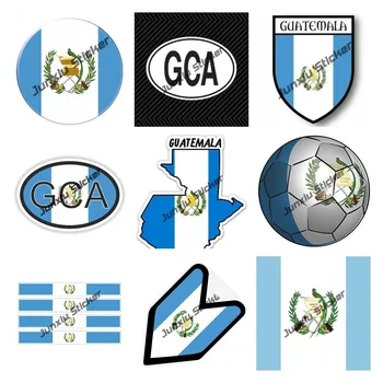Guatemala arată Hartă cu Steagul cu Stema Națională de Fotbal Autocolant Aplicatiile care Acoperă Zero Impermeabil Curse de Motociclete Casca Autocolant