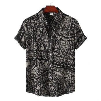 Hawaiian Tricou Tricouri pentru Bărbați de Înaltă Calitate Man T-shirt de Lux de Îmbrăcăminte pentru Bărbați Transport Gratuit Tiki Bluze de Moda Sociale tricouri Polo
