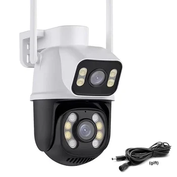 HD 6MP Dual Lens IP Camera WiFi Piscină Interioară de Protecție de Securitate CCTV 360 PTZ Monitor Smart Home Kamera Secur camerele de Supraveghere