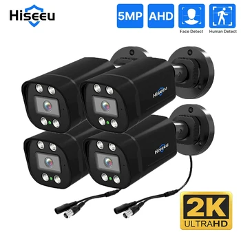 Hiseeu 4 Pack 5MP AHD CCTV aparat de Fotografiat Viziune de Noapte în aer liber 1080P 2MP Camere de Supraveghere Video pentru DVR Analogic Sistem de Securitate XMEye