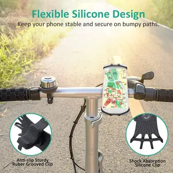 HOT de Biciclete Suport de Telefon pentru Biciclete Suport pentru Telefonul Mobil, Rotativ Silicon Motociclete pe Ghidon Suport Pentru iPhone Samsung Xiaomi