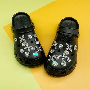 Hot Nou Pantof Farmece Croc Accesorii Cristal Artificial Pantofi Cataramă Decor pentru Croc Farmec Jibz Copii Petrecere de Crăciun Cadouri