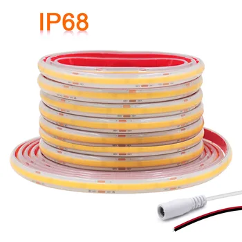 IP68 rezistent la apa COCEAN de porumb a Condus Lumina Benzi 12V 24V Flexibile LED cu Bandă Adezivă 320LED/m RA90 Mare Densitate de Linie de Iluminat pentru Acasă
