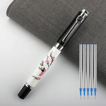 JINHAO Ceramice Rollerball Pen Plum Blossom Art Papetărie de Birou Rechizite Pixuri pentru Scriere 0,7 MM Refill