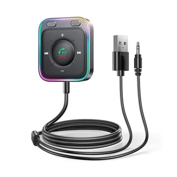 Joyroom Bluetooth 5.3 AUX Adaptor Auto Dual Microfoane pentru Anularea Zgomotului