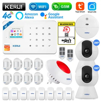 KERUI W184 Tuya de Protecție de Securitate Smart Home GSM 4G WIFI Alarme Antifurt Sistem de Alarma de Securitate Kit Senzor 6 Limbi Garaj