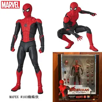 Ko Mafex 113 103 Spiderman Acțiune Figura Jucării de Înaltă Calitate Multi-accesorii Spider Man Mobile Model de Jucarie de Colectie Cadouri