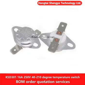 KSD301 senzor de temperatură 40/80/95/125/135/180-210 grade ceramice normal închis 16A 250V comutator de temperatura termostat