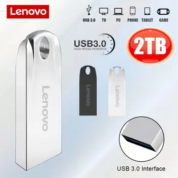 Lenovo 2TB USB Flash Drive 1TB 512GB Metal Pen drive 128GB USB de Mare Viteză de Stocare de Memorie U Disc cu cadou Pentru laptop PC