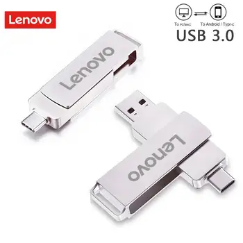 Lenovo 2TB USB Flash Drive de Memorie de 1TB 512GB ssd de 128GB, 256GB U Stick de Mare Viteză Flash Card de Memorie 2 IN 1 Pen Drive OTG pentru Laptop PC