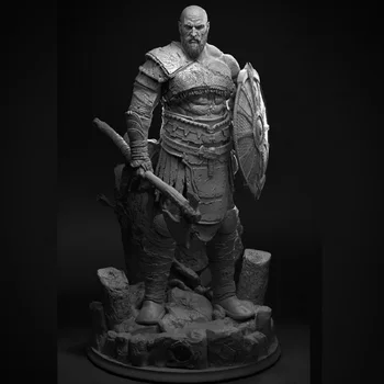 LindenKing 1/8 Scale1/6 Scară 3D Kratos Figura Garaj Kituri GK Model Nevopsite Alb-Film Colecții Pentru Modelatori A448