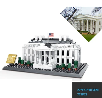 Lumea Modernă Arhitectura Celebru Cărămizi de Construcție Casa Albă, Washington d. c. Statele Unite ale americii Bloc Președintele Birou Jucarii Model