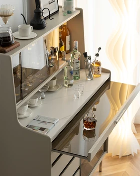 Lumina de lux stil Nordic integrat perete dulap mare, mese partea cabinetului, modern mică unitate de cabinet de vin
