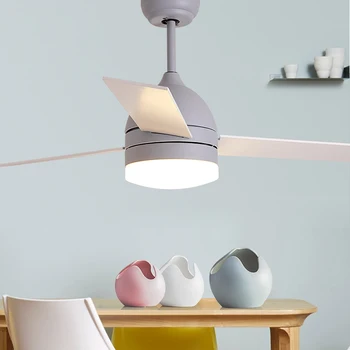 Lumina LED ventilator de Tavan lumina moderne de control de la distanță simplu, cu ventilator de mese, camera de zi de uz casnic macaron ventilator electric de lumină