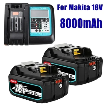 Mai recent Modernizate BL1860 Acumulator 18 V 8000mAh baterie Litiu-ion pentru Makita 18v Acumulator BL1840 BL1850 BL1830 BL1860B LXT 400