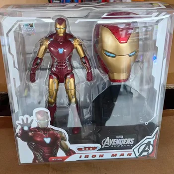 Marvel Avengers:Endgame Iron Man, Spider-Man Steve Rogers Panteră Neagră Acțiune Figura 17cm Vpc de Colectie Cadouri Decorative Jucărie