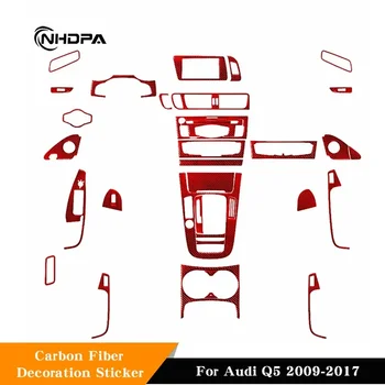 Masina Fibra De Carbon Red Protector Plasture Autocolant Pentru Audi Q5 2009-2017 Piese De Plin Suite Kit Interior Autocolante Decorative Accesorii