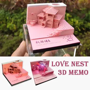 Memo Pad 3D Notepad Mini Moschee Hârtie Model de Sculptură Art Note Lipicioase de Hârtie Decor de Birou Accesorii Cadou de Anul Nou