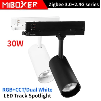 Miboxer 30W RGB+CCT Pistă LED lumina Reflectoarelor Zigbee 3.0 Tuya APLICAȚIA 2.4 G Dual Alb lumina Reflectoarelor Tavan Tip RF Control de la Distanță 110-240VAC