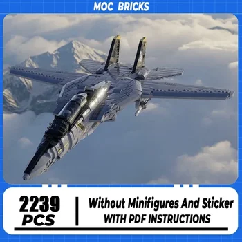 Militar Seria Mc Cărămizi de Construcție F14 Tomcat Luptător Model de Tehnologie Modulară de Aeronave Blocuri DIY montare Set Cadou de Crăciun