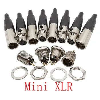 Mini-Conector XLR 3/4/5/6 Pin Mini XLR Plug de sex Masculin / de sex Feminin Soclu Jack Audio Microfon Lipit Adaptor Conectori