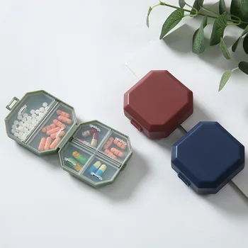 Mini-Pilula Organizator Portabil 6 Grilă Compartimentul de Călătorie Cazemata cu Inel de Etanșare rezistent la Praf Tablete Dozator de Medicina Cutie de Depozitare