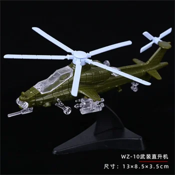 Mini Puzzle Jucării Chinezești Z-10 Elicoptere Avioane De Asamblare Din Plastic Model Militar Puzzle Clădire Figura Jucarii