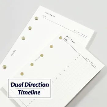 Minimalist Mână Registrul Slăbirea Hârtie A6A7 Dublă Direcție Cronologie Plan de zi cu Zi Programul de Relaxare Pagina de Înlocuire de Bază