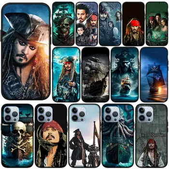 Moale Acoperă pentru Apple iPhone 11 15 Pro XS Max X XR 6 7 8 6S Plus + SE 2022 8+ Telefon Caz Piratii din Caraibe, Jack Sparrow
