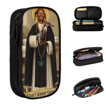 Moda Snoop Dogg Merge Isus Caz Creion Umor Pencilcases Stilou Titularul Copii De Mare Capacitate Saci De Rechizite Școlare Papetărie Fermoar