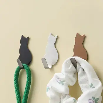 Model pisica Cârlig din Oțel Inoxidabil autoadezive de Depozitare Suport pentru Baie Cuier Stick Agățat de Perete Ușa Haine Prosop Cârlige