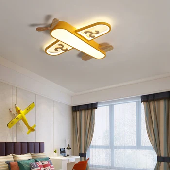 Modern Pandantiv cu LED-uri Lampă Pentru Camera de Copii Dormitoare Copii Baieti Avion Agățat Candelabru Tavan Decor corp de iluminat