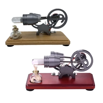 Motor Stirling Model Fizic Experiment Didactice Aer Cald cu Motor Model Fizic, Model de Jucărie de Învățământ D5QC