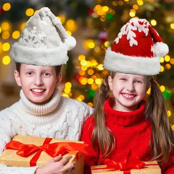 Moș Crăciun Pălărie Pentru Adulți Și Copii De Vacanță De Crăciun Pălării Unisex Catifea Roșie Clasic Blana Confort De Anul Nou Festiv Consumabile Partid