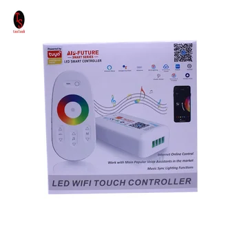 Muzica Tuya WIFI Controler Pentru RGBCCT Temperatura de Culoare 5050 2835 DC12-24V CCT Benzi cu Led-uri de Lumină Lampă