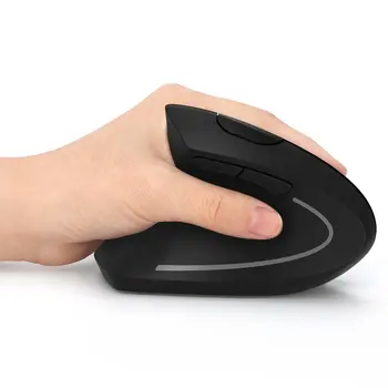 Mâna stângă Verticală 2.4 g Raton inalambrico Wireless laptop mouse de pc recargable/Baterie soareci