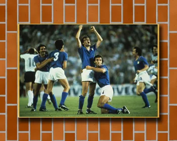 Mătase Poster Decor Acasă Paolo Rossi Italia Legenda Mare Fotbalist Steaua (10) Arta De Perete Cadou De Crăciun
