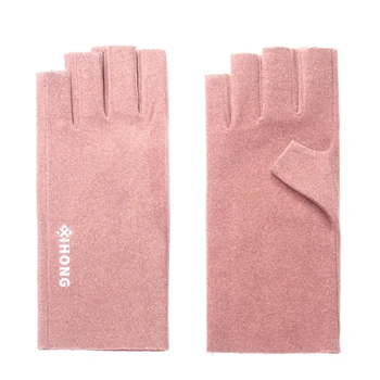 Nail Art Mănușă de Protecție UV Mănuși Anti Mănuși Negre Protecter de Iarnă Mănuși cu două degete Manusi Cadou en-Gros