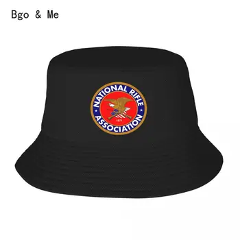 National Rifle Association Imprimare Găleată Pălărie Laterale Duble Reversibile Bob Pălării De Bumbac Pliabil Pescar Capac De Protecție Solară De Călătorie