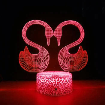Nighdn Mandarin Rață Noapte Lampă Lumina 7 Culori Schimbare Atmosfera Romantica Lampă Decorativă Cadou De Crăciun Cameră Decor Nunta