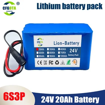 Noi 6s3p 24V 18650 baterie litiu-ion 25.2 V 20000MAH biciclete electrice, transport gratuit pentru baterii litiu-ion cu incarcator