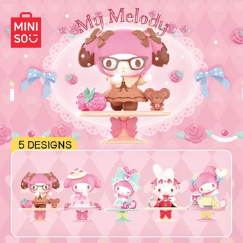 Noi MINISO Sanrio Melodia Mea Ceai de după-Amiază Seria Orb Cutie Portabile de Birou Model de Ornamente la Modă Jucării de Colecție Fete Cadouri