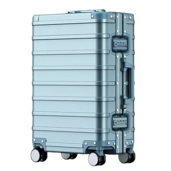 Noi Toți aluminiu bagaje de călătorie de moda high end cărucior valiza ultra-silențios parola de blocare 20 inch internat cutie trend depozitare