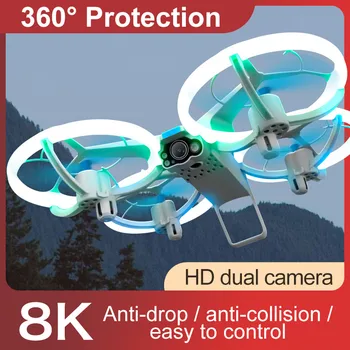 NOI V33 Mini Drona 4K 8K HD cu Unghi Larg Camera 360° protectie WiFi FPV Drone Înălțime Ține RC Quadcopter Cadouri Jucarii 4DRC
