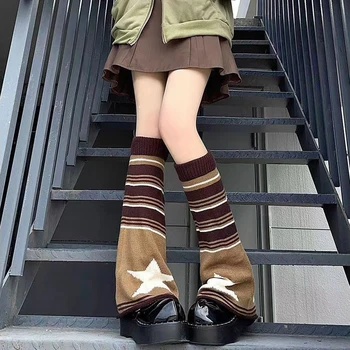 Noi Y2k Harajuku Toamna Iarna Tricot Încălzit De Picior Două Laterale Purta Vrac Se Potrivi Piciorul Acoperi Șosete Cool Girl Casual Picior Protector De Stocare