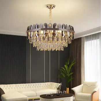 Nou Lux K9 cristal candelabru modern living hotel decor iluminat LED insula lămpi